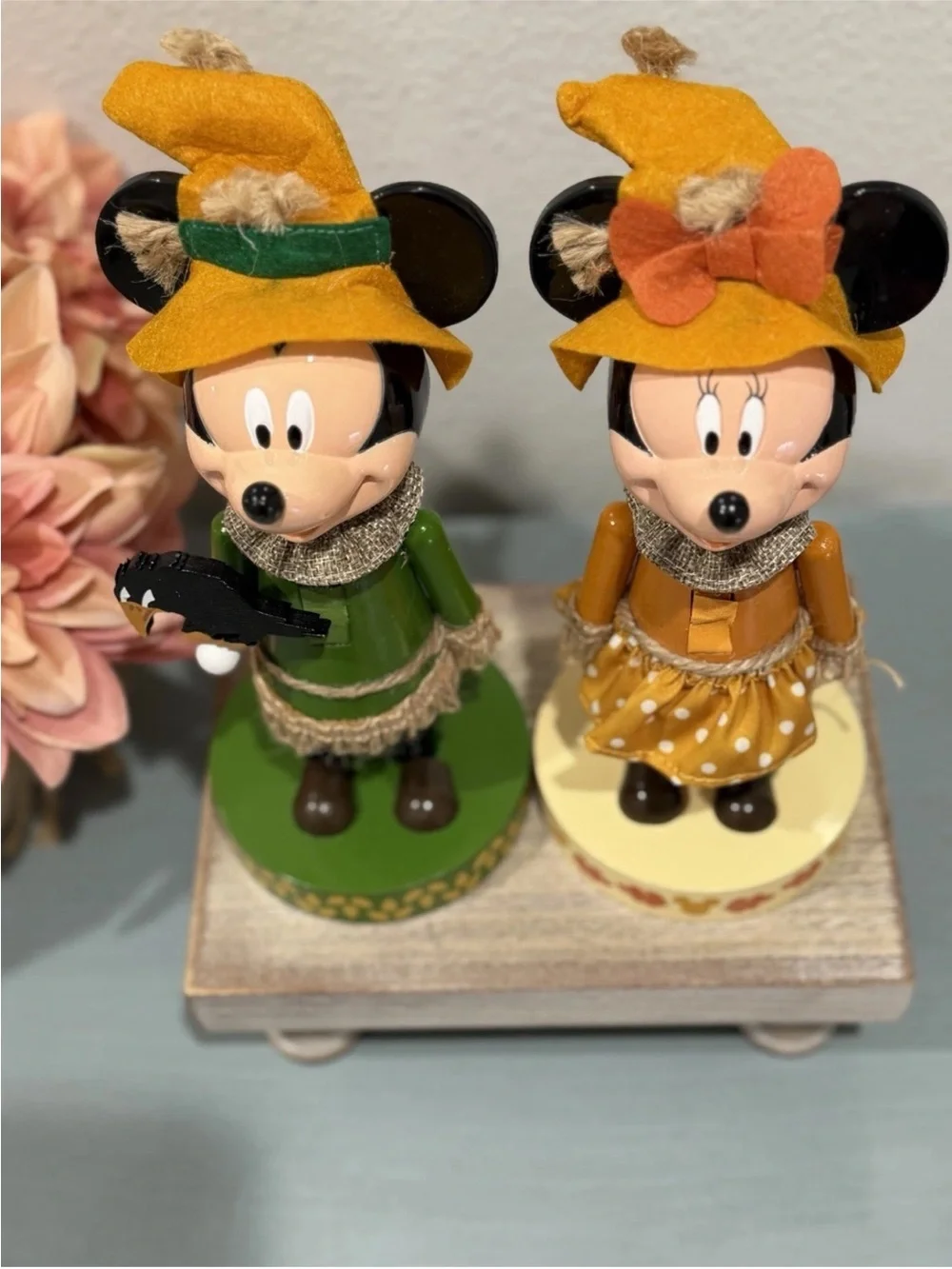 Disney Thanksgiving Fall Mickey and Minnie Scarecrow Nutcracker Bundle (2)